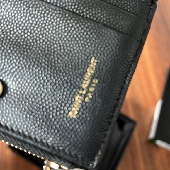 1648 Saint Laurent Black Quilted Small Wallet - Picture 8 of 9